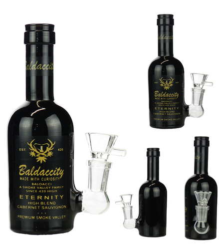 6" Mini Wine Bottle Baldacity with 14mm Male Bowl
