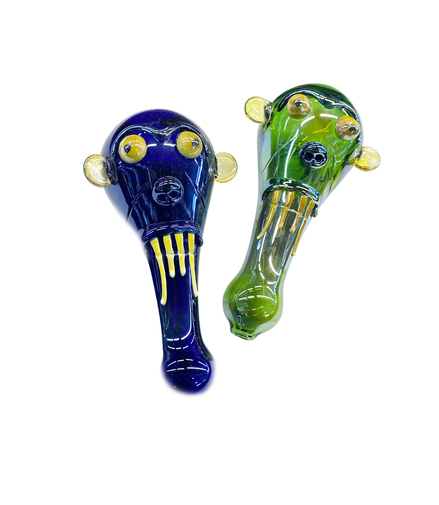 4.5" Devil Hand Pipe with Fume Glass