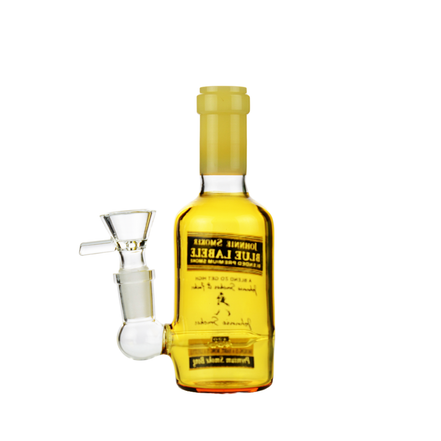 5.5" Mini Blue  Liquor Shot Glass Bottle Bong with 14mm Male Bowl