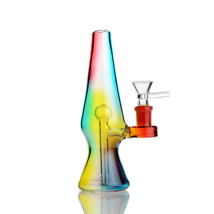 7" Electro Colored Rocket Water Pipe with 14mm Male Bowl