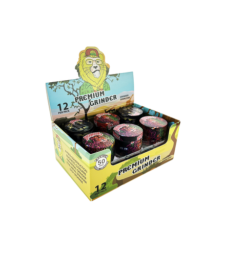 50mm Printed Grinder 4 Parts, 12pcs Display