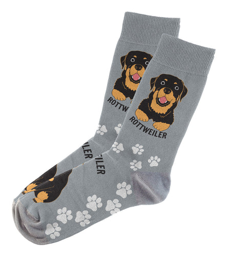 Rottweiler Socks Unisex Unique Fun Design   Fits All, 70% Cotton, 25% Spandex, 5% Elastic
