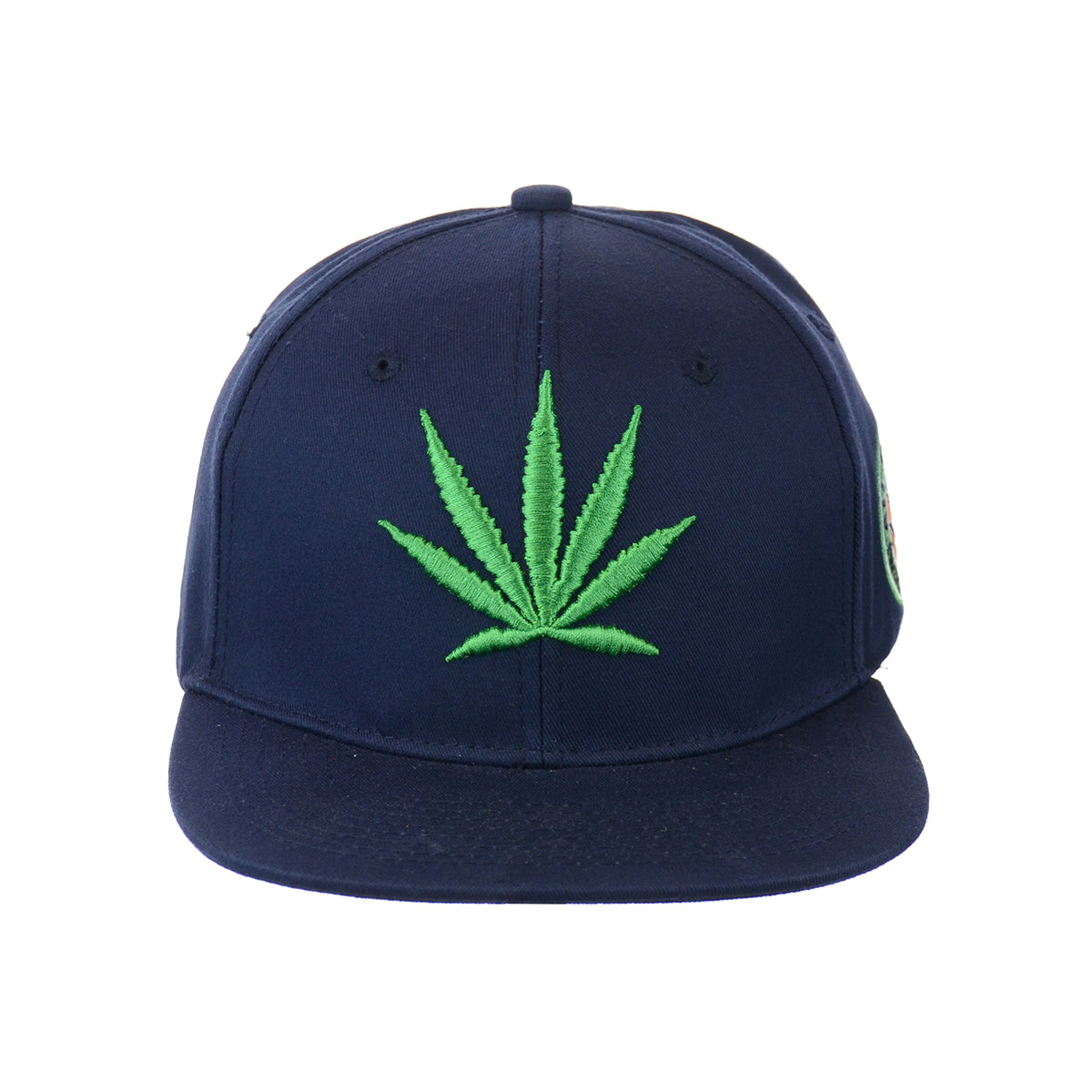 All Natural Ingredient Cannabis Leaf Embroidered Snapback Hat