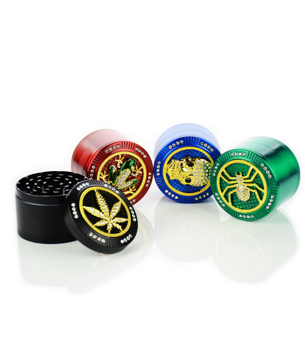 63mm Zinc Grinder - 4 Parts - Display of 6 Pcs