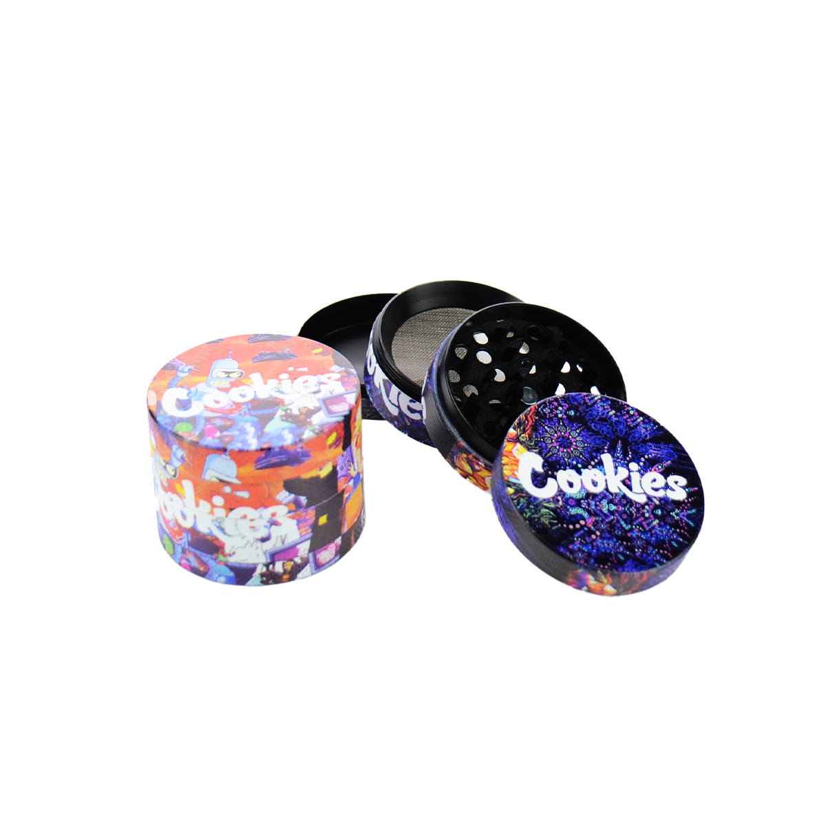 50mm Printed Grinder 4 Parts, 12pcs Display