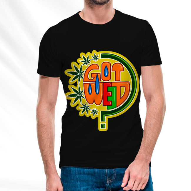 Got Weed T-Shirt Pack of  5 Units 1-M, 1-L, 1-XL, 1-XXL, 1-XXXL -- 60% Cotton 40% Polyester