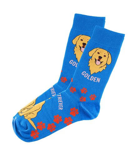 Golden Retriever Socks Unisex Unique Fun Design   Fits All, 70% Cotton, 25% Spandex, 5% Elastic