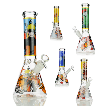 10" Naruto Beaker Decal with 14mm Male Bowl