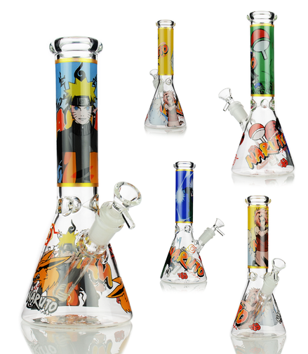 10" Naruto Beaker Decal with 14mm Male Bowl