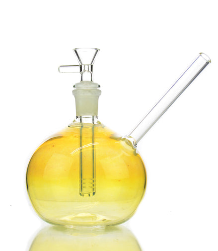 7" American-Made Gold Fume Sphere Water Pipe with 14mm Male Bowl