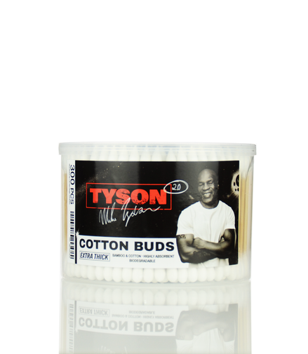 Tyson 2.0 Cotton Buds - Extra Thick - 300 PCS Per Jar