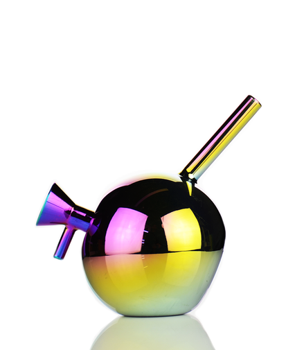 6" Electroplated Spherical Water Pipe Bong with 14mm Male Bowl