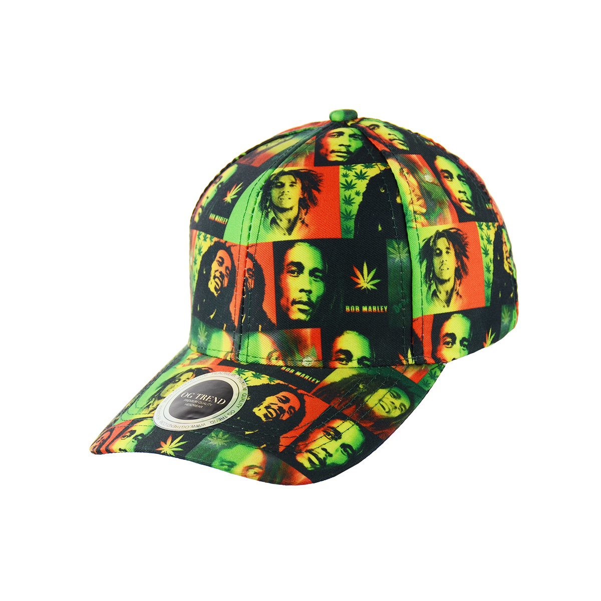 Rasta Color Print Baseball Hat Snapback