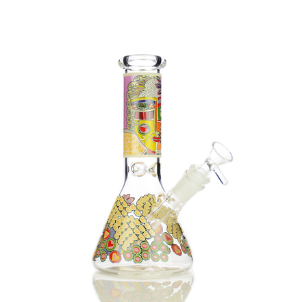 8" Assorted Art Decal Design Beaker