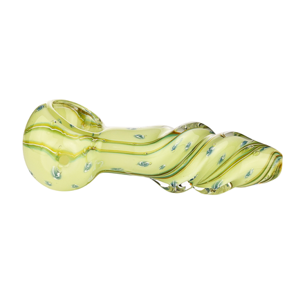 4.5" Slime Frit Hand Pipe with Twisted Glass