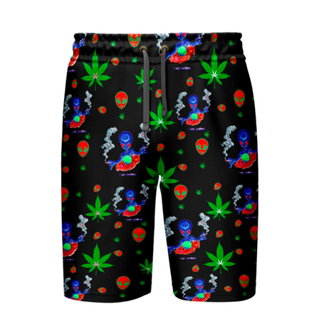 I Am Landing Leaf Black Shirt and Short Set, Pack of 5 Sizes Sets, 1-M, 1-L, 1-XL, 1-XXL, 1-XXXL