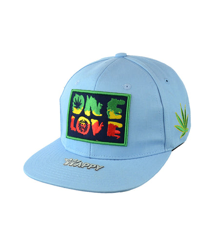 One Love Hat Embroidered Snapback