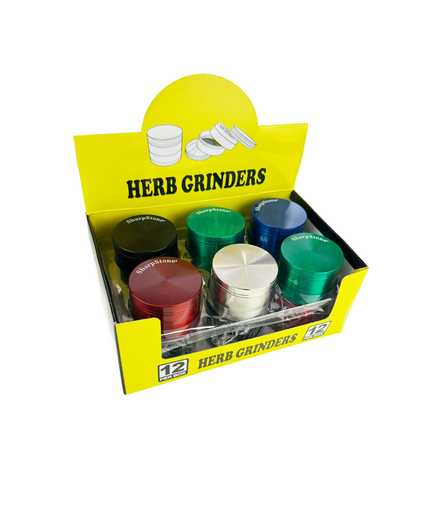 55mm Plain Grinder, 4 Parts, 12pcs Display