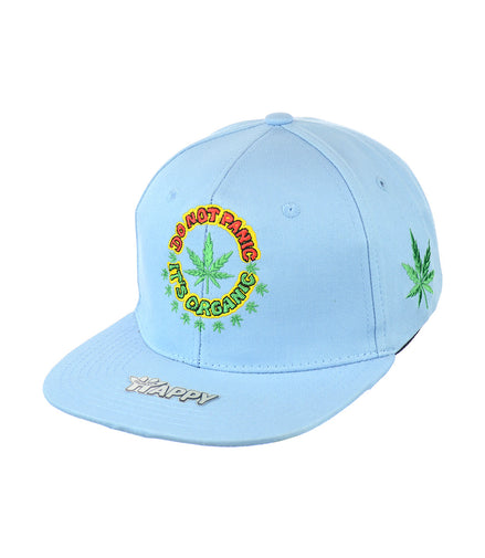 DO NOT PANIC Leaf Embroidered Snapback Hat 100% Cotton