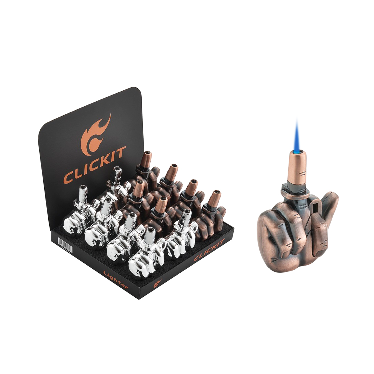 Middle Finger Torch Windproof Lighter 12pcs/ Display