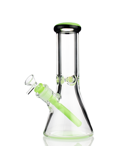 10" 9mm Beaker Slime Color Mouth and Downstem with 14mm Male Bowl