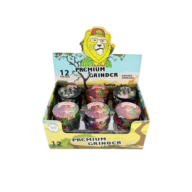 50mm Printed Grinder 4 Parts, 12pcs Display