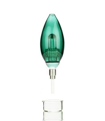 8" Nectar Collector Color Oval Style with Matrix Perc and Ceramic Tip