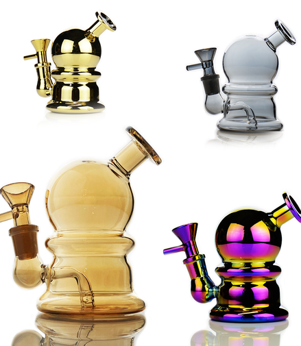 5" Electro Plated Water Pipe Bong Shape with 14mm Male Bowl