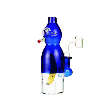 6.5" Water Pipe Rig with Banana Perc and 14mm Male Banger