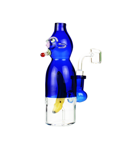 6.5" Water Pipe Rig with Banana Perc and 14mm Male Banger