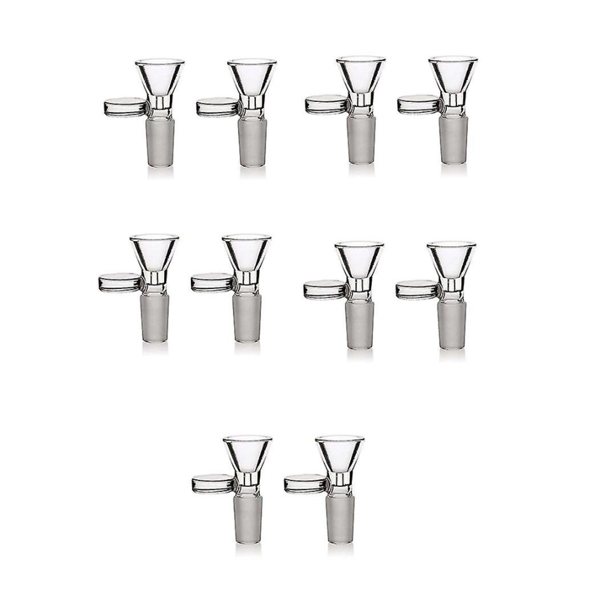 Funnel Glass Bowl with Flat Handle 14mm Size