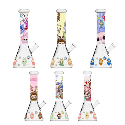 10" Labubu Beaker Glow in The Dark with 14mm Male Bowl