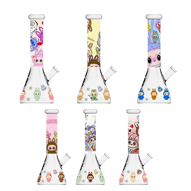 10" Labubu Beaker Glow in The Dark with 14mm Male Bowl