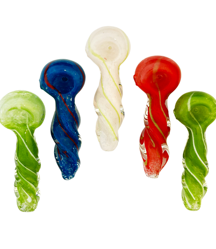 3.5" Twist Glass Hand Pipe Spoon
