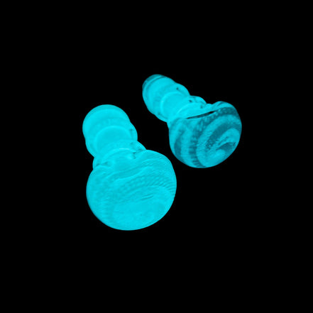 3" Glow In The Dark Hand Pipe Double Rim Twisting Art Spoon