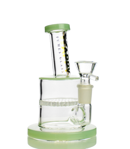 6" Honeycomb Water Pipe Bong with 14mm Male Bowl 60mm Glass Tube Happy Fumes Glass Brand