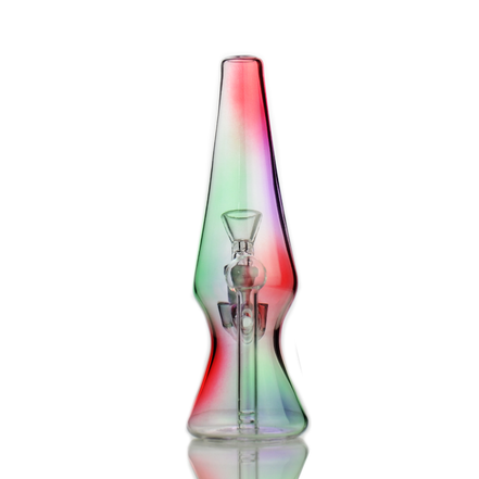 7" Electro Colored Rocket Water Pipe with 14mm Male Bowl