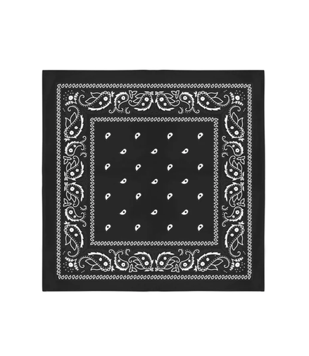 Bandana Black Color 100% Cotton (22" x 22")- Pack of 12