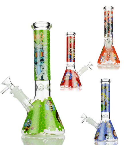 10" R&M Decal Beaker with 14mm Male Bowl