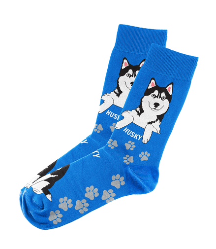 Husky Socks Unisex Unique Fun Design   Fits All, 70% Cotton, 25% Spandex, 5% Elastic
