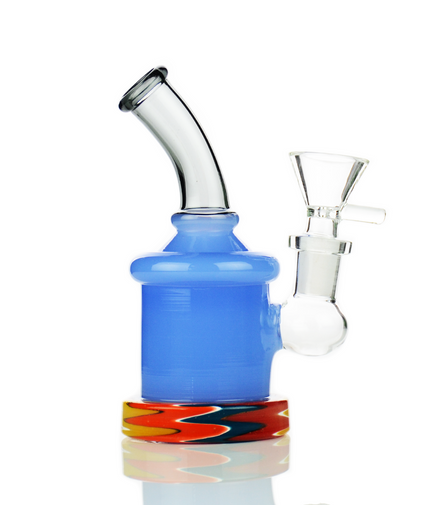 5" Wig Wag Base Water Pipe with Round Shower and 14mm Male Bowl