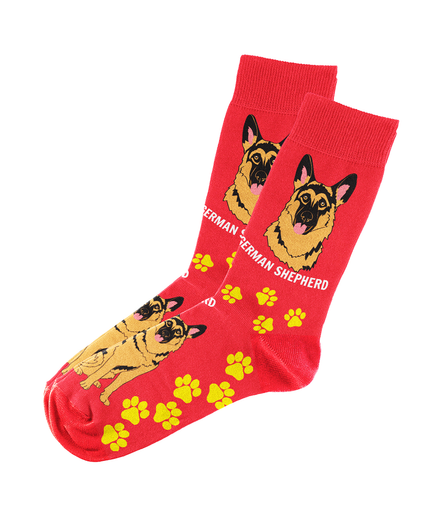 German Shepherd Socks Unisex Unique Fun Design   Fits All, 70% Cotton, 25% Spandex, 5% Elastic