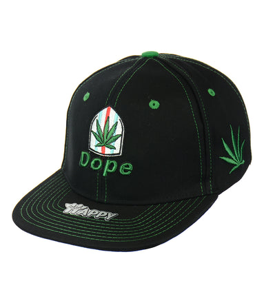 DOPE LEAF Embroidered Snapback Hat 100% Cotton