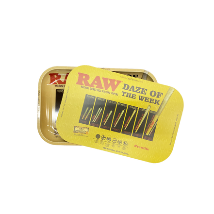 Raw Magnetic Lid Medium Metal Rolling Tray - Size - 7.5*11.5
