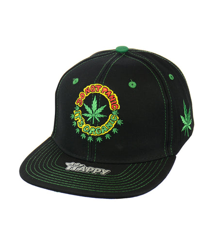 DO NOT PANIC Leaf Embroidered Snapback Hat 100% Cotton