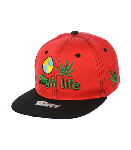 High Life Hat Embroidered Snapback