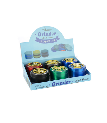 63mm Zinc Grinder - 4 Parts - Display of 6 Pcs