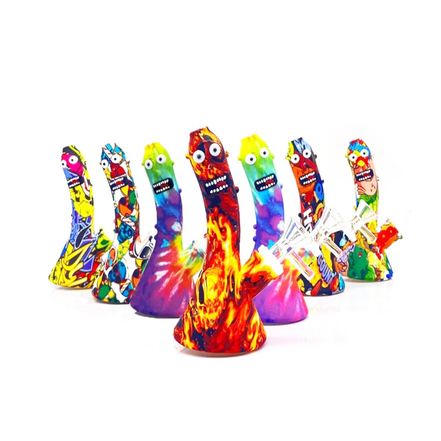 5.5" Silicone Pickle Beaker with 14mm Male Bowl