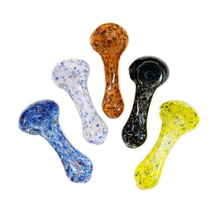 2.5" Hand Pipe Spoon Assorted Color Frit