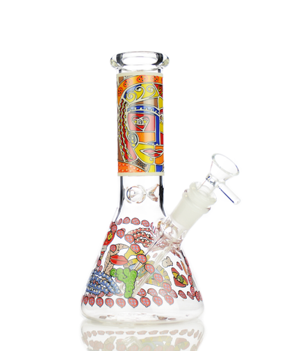 8" Assorted Art Decal Design Beaker